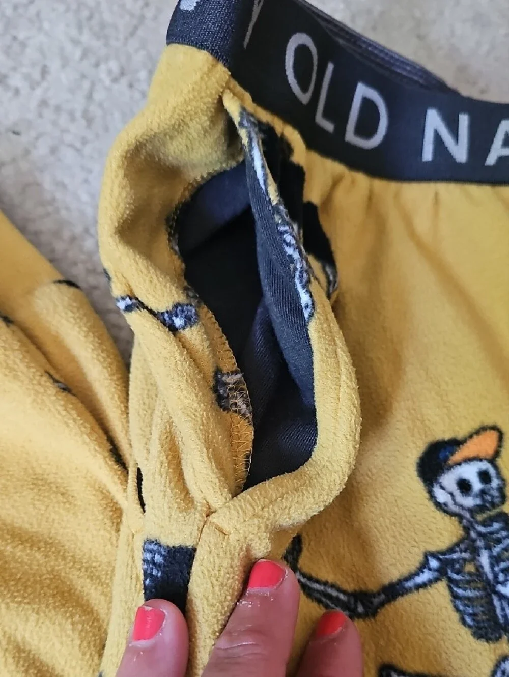 Old Navy Yellow Skateboarding Skeleton Leggings